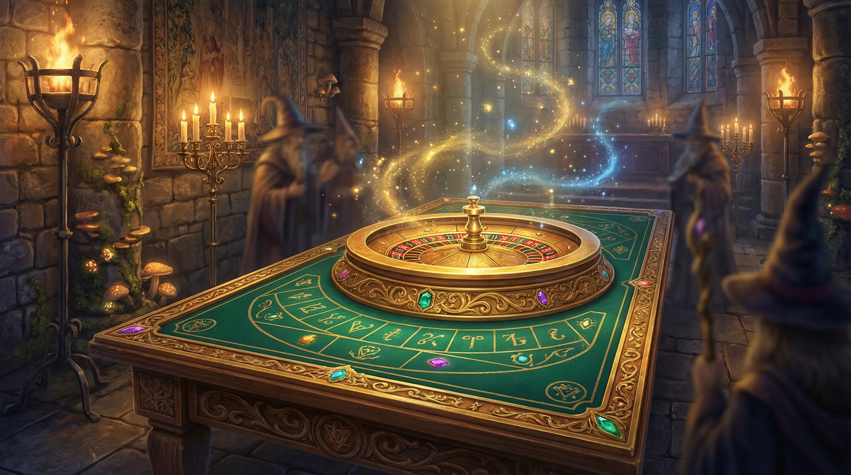 Roleta dourada mágica girando no cassino Superbet Entrar